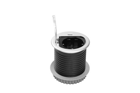 Подовжувач CHARGER MINI 60mm, 1x розетка Schuko, 1xUSB C 2,4A, кабель 1,9m, алюміній AE-BPW1S1UCH-53N фото