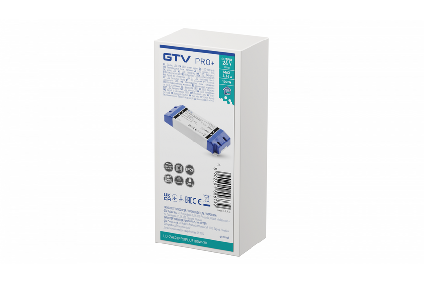 Блок живлення LED PRO+ 24V, 100W, input 220-240VAC, IP20, розм.180x66x32 mm LD-ZAS24PROPLUS100W-30 фото