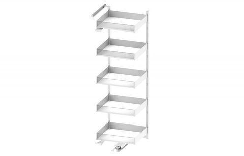 PURO MAXI SPACE 450/5 полиць (1700) универсальный П/Л метал/стекло/ білий mat/ WE35.0061.06.C75 фото