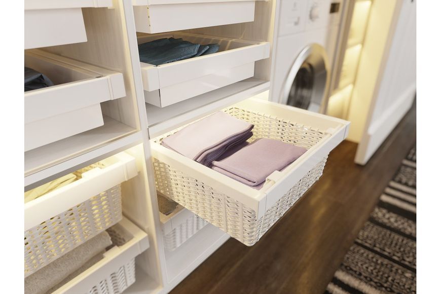 Корзина плетена для білизни GTV ELITE 700мм з ротангу Білий WG-KOSZR70-10 фото