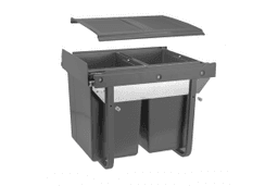 Сегрегатор для сміття PRACTI ECO 2x20l для шафи 450 mm антрацит PB-45-450-2X20-60A фото