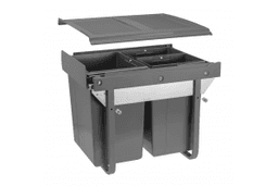 Сегрегатор для сміття PRACTI ECO 20l+2x10l для шафи 450 mm антрацит PB-45-0202X10-60A фото