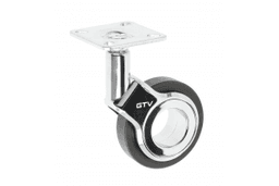 Меблевий ролик GTV GIRA, 60 мм, 60 кг, чорне/хром KM-GIRA-60MM-BH-20 фото