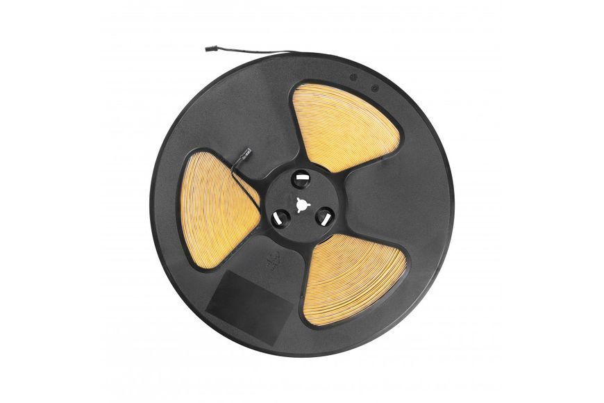 Світлодіодна стрічка COB 24V, 480LED/m, 8mm, 8W/m, бухта 50м, теплий білий, 2x1м кабель міні AMP LD-COB24V-20-CBPQN-50 фото