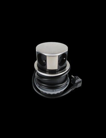 ELEKTRIMA RING Круглий подовжувач для столу 100mm, 4x french метал/пластик сірий TR19.0022.08.049 фото