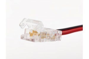 З'єднувачі 2шт, прозорі для світлодіодних стрічок COB 8 мм, з кабелем 2000 мм, кабель/стрічка LD-ZTK82-COB фото
