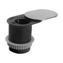 ELEKTRIMA SLIDER Круглий подовжувач для столу 60mm, 1x french USB метал/пластик інокс TR19.0024.08.049 фото