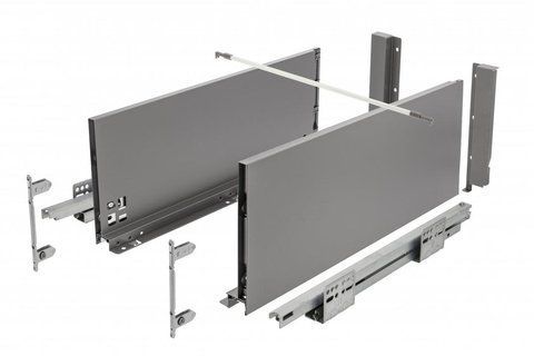 AXIS PRO Push to Open комплект шухляди L-300 мм дуже високий H200 Антрацит PB-AXISPRO-P2O-KPL300D фото
