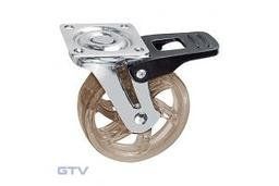 Ролик меблевий B SHIFT FI75mm з фіксатором коричневий GTV KM-BH75MM-30 фото