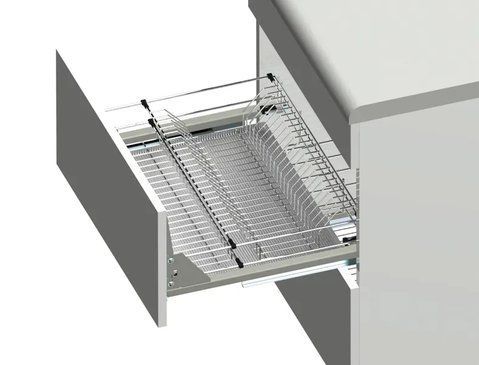 VARIANT MULTI Кошик для посуду з сегрегатором на тарілки 800 L-450 метал графіт WE29.0633.01.924 фото